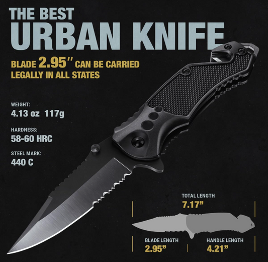 Folding Pocket Knife for eating and survival