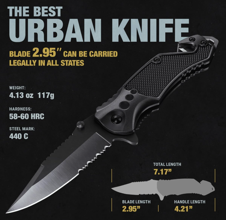 Folding Pocket Knife for eating and survival