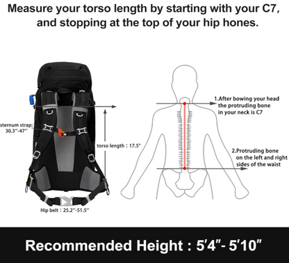 60L Backpack with Rain Cover