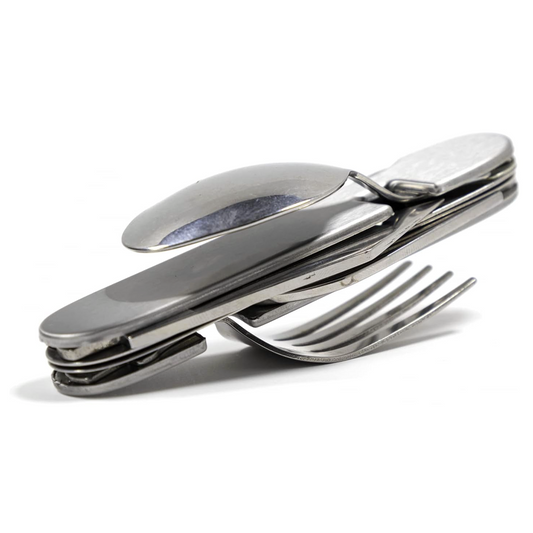 7 in 1 Camping Utensil – Folding Utensils, Detachable Stainless Steel Cutlery