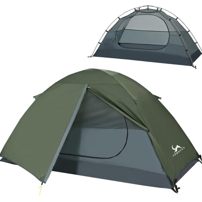 Lightweight 1 Person Backpacking Tent - Double Wall, Fast Setup, 3-Season Solo Shelter